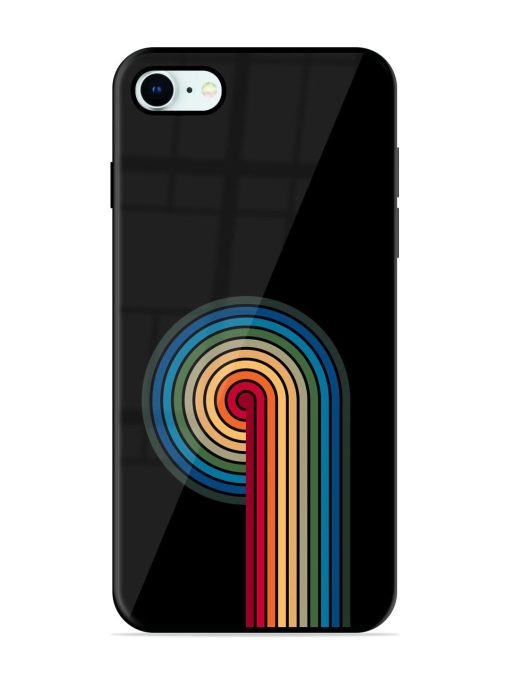 Rainbow Ripple Glossy Soft Edge Case for Apple Iphone 8 Chachhi