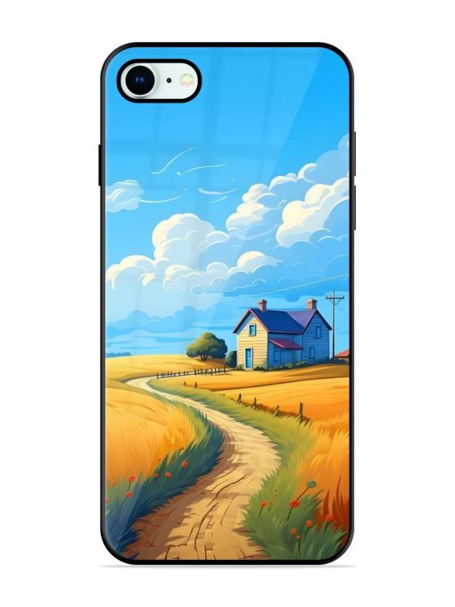 Countryside Cottage Glossy Soft Edge Case for Apple Iphone 8 Chachhi