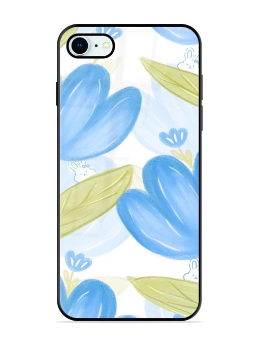 Bunny'S Blue Garden Glossy Soft Edge Case for Apple Iphone 8 Chachhi