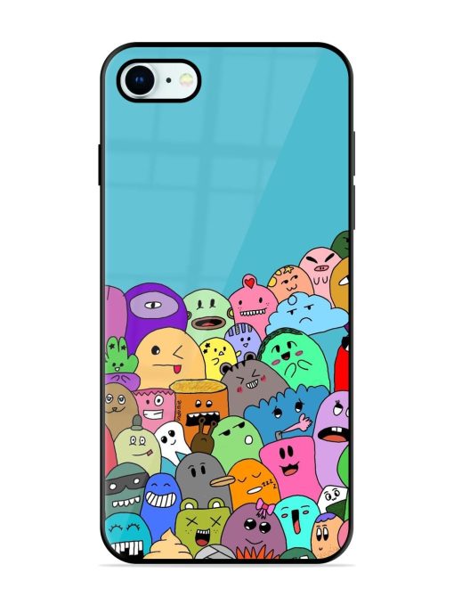 Monster Mash Glossy Soft Edge Case for Apple Iphone 8 Chachhi