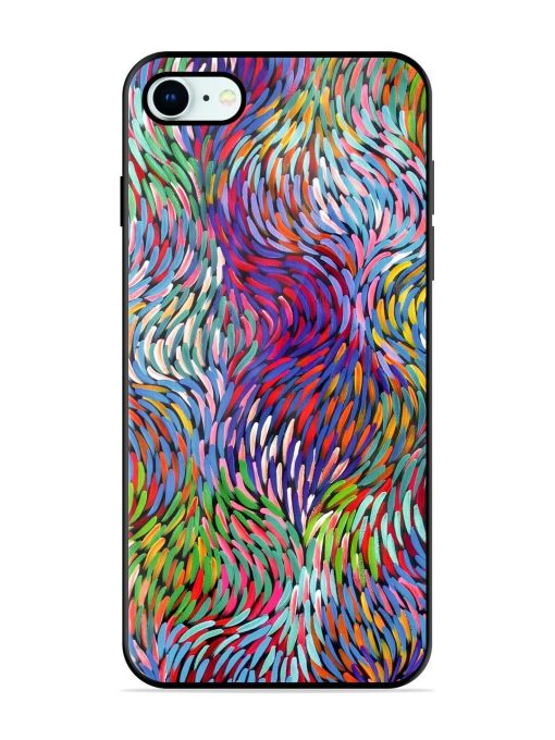 Vibrant Waves Glossy Soft Edge Case for Apple Iphone 8 Chachhi