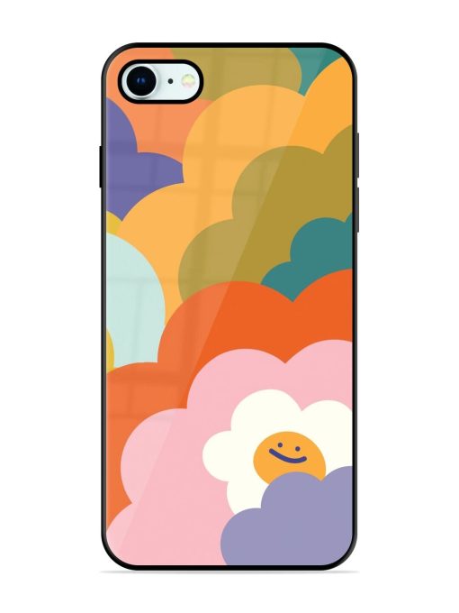 Happy Flower Power Glossy Soft Edge Case for Apple Iphone 8 Chachhi