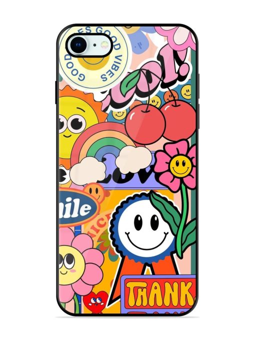 Good Times Good Vibes Glossy Soft Edge Case for Apple Iphone 8 Chachhi