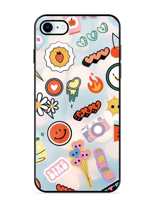 Cheerful Glossy Soft Edge Case for Apple Iphone 8 Chachhi