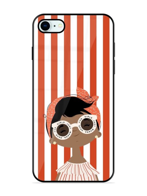 Girls Just Wanna Have Fun Glossy Soft Edge Case for Apple Iphone 8 Chachhi