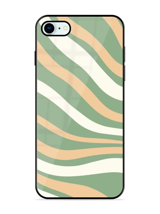 Wavy Pastel Paradise Glossy Soft Edge Case for Apple Iphone 8 Chachhi