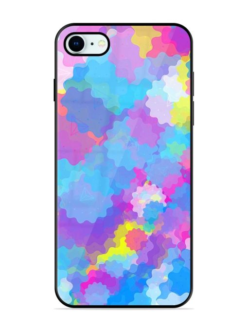 Psychedelic Cloud Burst Glossy Soft Edge Case for Apple Iphone 8 Chachhi