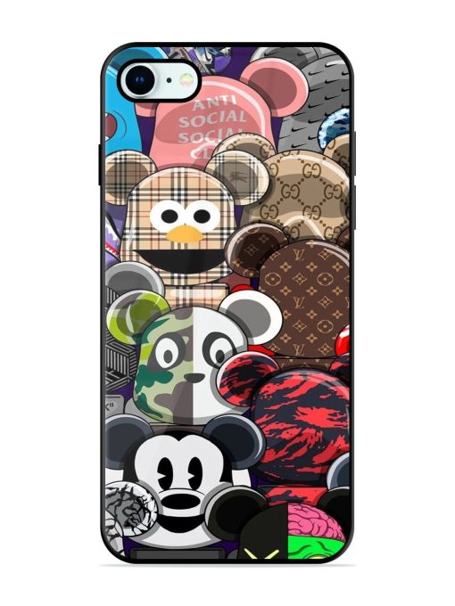 Streetwear Bearbrick Extravaganza Glossy Soft Edge Case for Apple Iphone 8