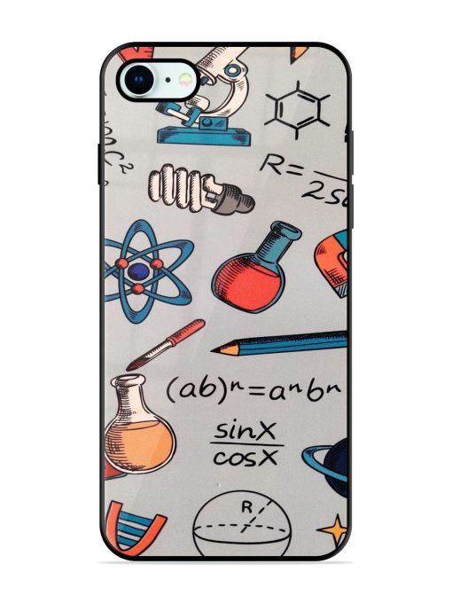 Science Doodle Delight Glossy Soft Edge Case for Apple Iphone 8 Chachhi