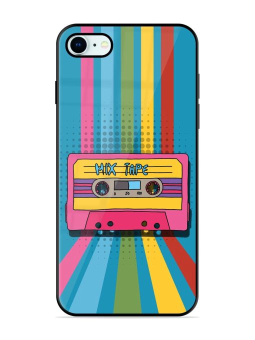 Retro Cassette Tapes Glossy Soft Edge Case for Apple Iphone 8 Chachhi