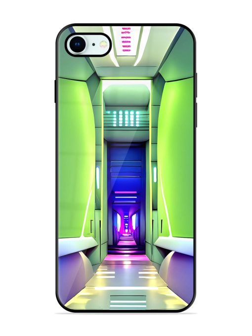 Neon Corridor Glossy Soft Edge Case for Apple Iphone 8 Chachhi