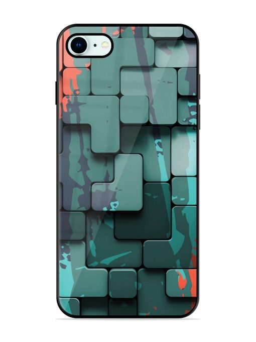 Abstract Geometric Mosaic Glossy Soft Edge Case for Apple Iphone 8 Chachhi