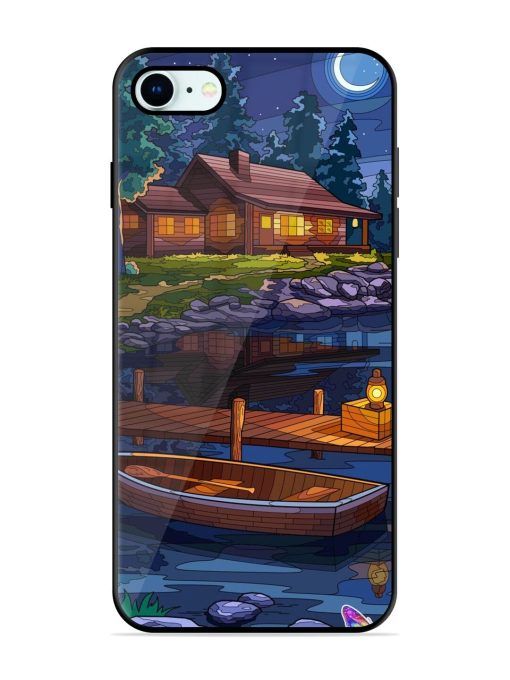 Moonlit Serenity Glossy Soft Edge Case for Apple Iphone 8 Chachhi