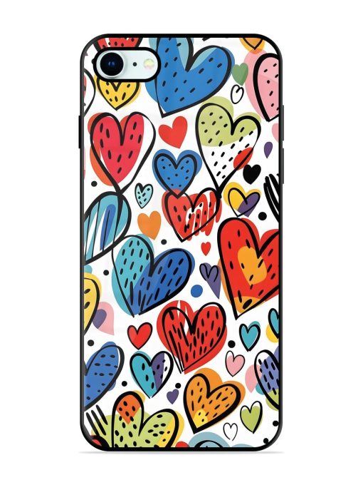 Heartfelt Harmony Glossy Soft Edge Case for Apple Iphone 8 Chachhi