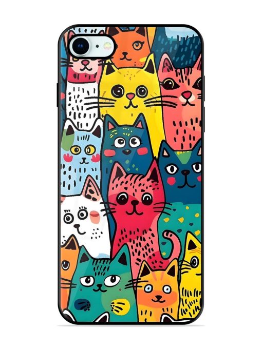 Feline Frenzy Glossy Soft Edge Case for Apple Iphone 8 Chachhi