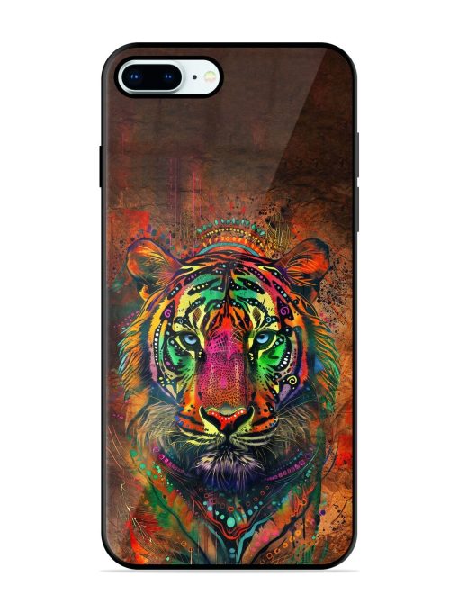 Cosmic Tiger Glossy Soft Edge Case for Apple Iphone 8 Plus Chachhi