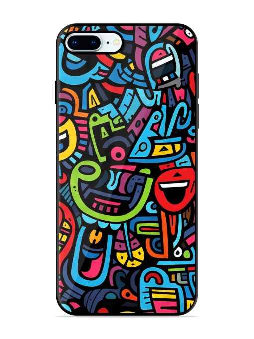 Doodlephoria Glossy Soft Edge Case for Apple Iphone 8 Plus Chachhi