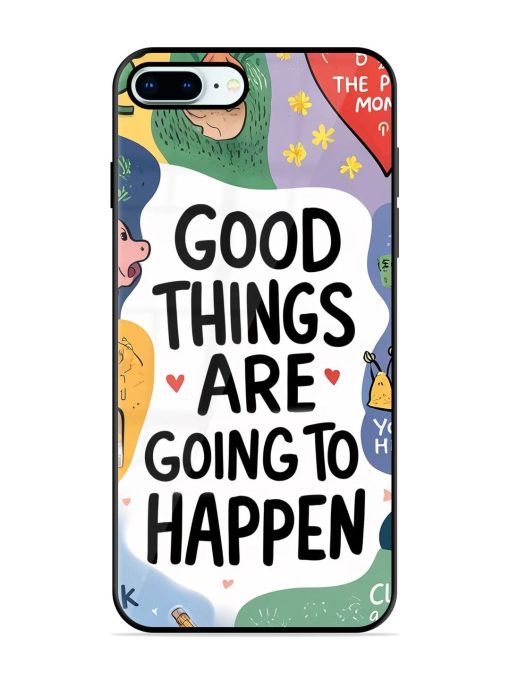 Uplifting Scribbles Glossy Soft Edge Case for Apple Iphone 8 Plus Chachhi