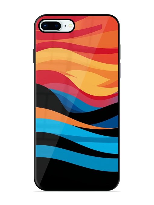 Blazing Currents Glossy Soft Edge Case for Apple Iphone 8 Plus Chachhi