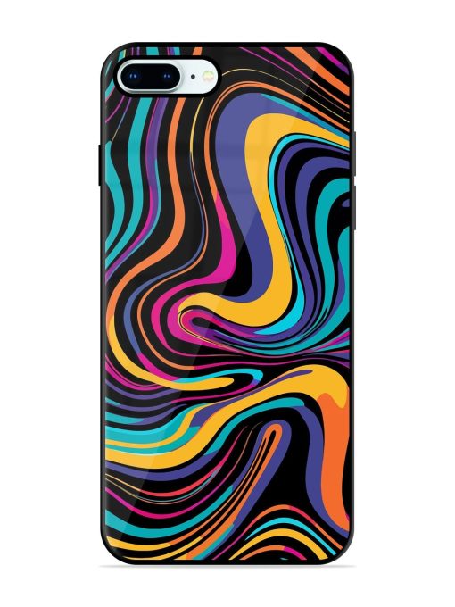 Psychedelic Swirl Glossy Soft Edge Case for Apple Iphone 8 Plus Chachhi