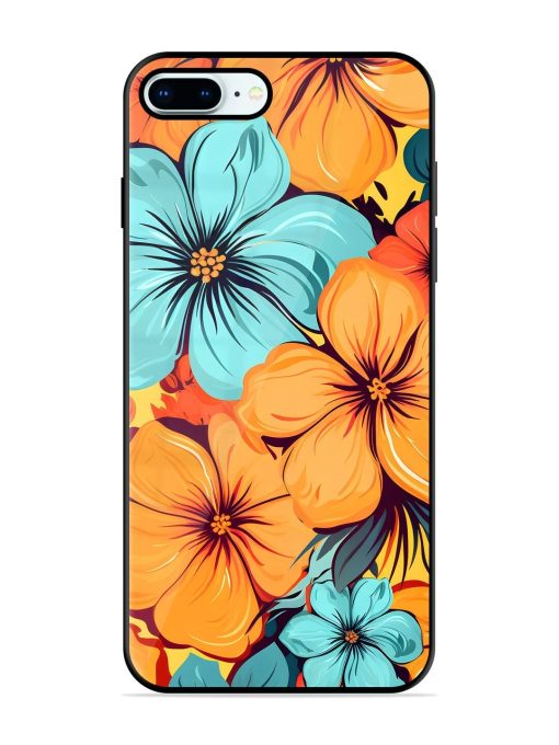 Tropical Bloom Glossy Soft Edge Case for Apple Iphone 8 Plus Chachhi