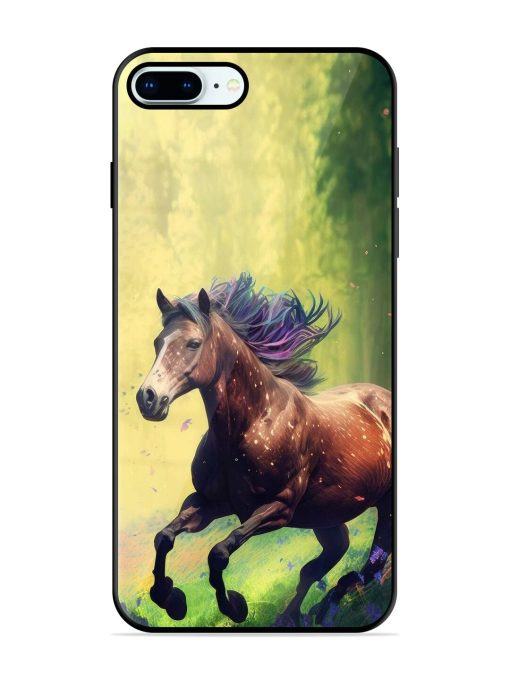 Enchanted Gallop Glossy Soft Edge Case for Apple Iphone 8 Plus Chachhi