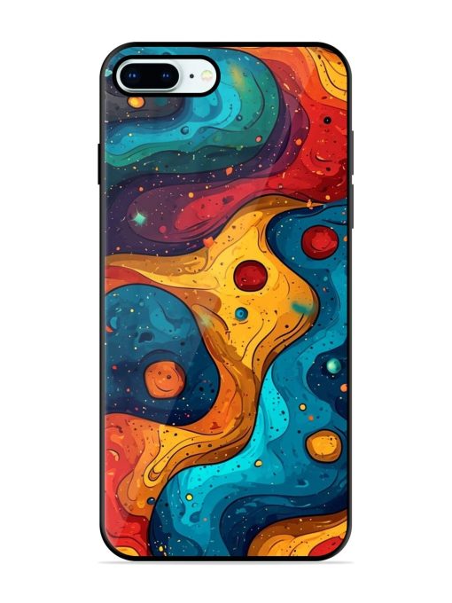 Cosmic Swirl Glossy Soft Edge Case for Apple Iphone 8 Plus Chachhi