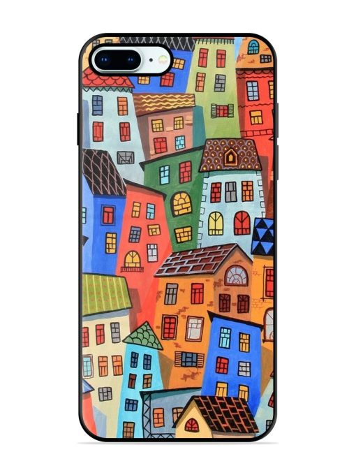 Rainbow House Glossy Soft Edge Case for Apple Iphone 8 Plus Chachhi