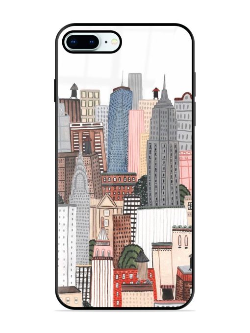 Cityscape Dreams Glossy Soft Edge Case for Apple Iphone 8 Plus Chachhi