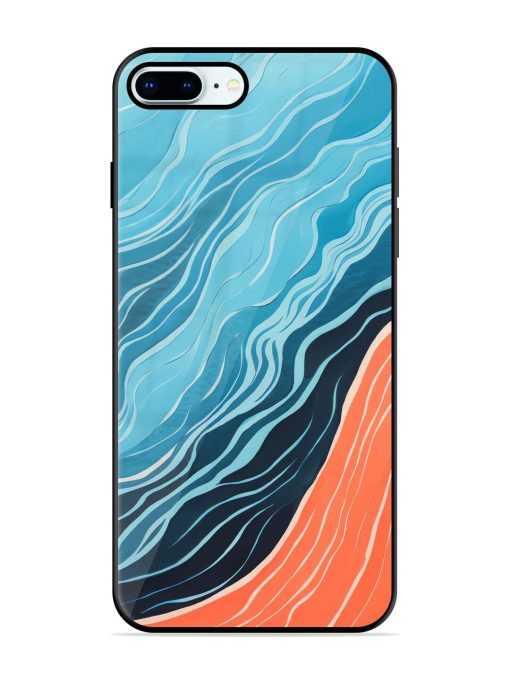 Oceanic Divide Glossy Soft Edge Case for Apple Iphone 8 Plus Chachhi