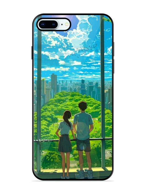 Cyberpunk Dreamscape Glossy Soft Edge Case for Apple Iphone 8 Plus Chachhi