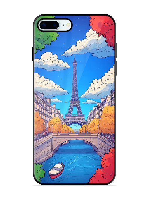 Parisian Panorama Glossy Soft Edge Case for Apple Iphone 8 Plus Chachhi