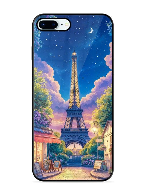 Twilight In Paris Glossy Soft Edge Case for Apple Iphone 8 Plus Chachhi