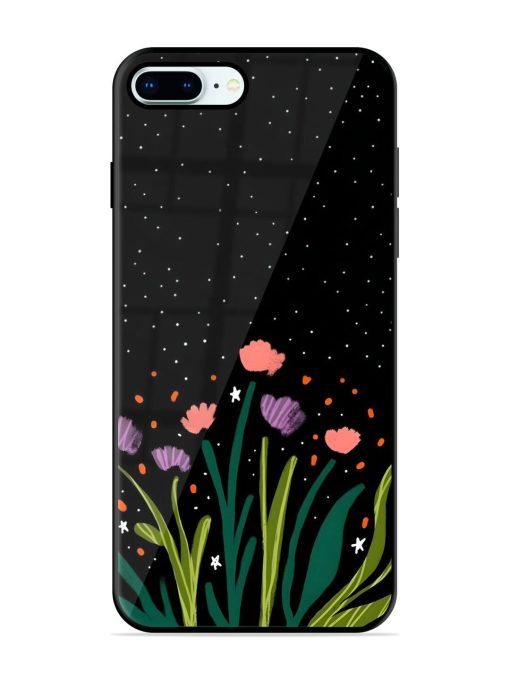 Midnight Bloom Glossy Soft Edge Case for Apple Iphone 8 Plus Chachhi