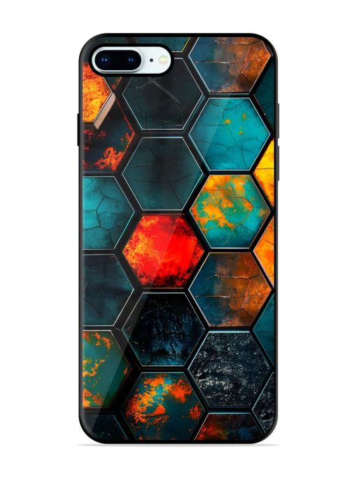 Hexagon Hive Glossy Soft Edge Case for Apple Iphone 8 Plus Chachhi