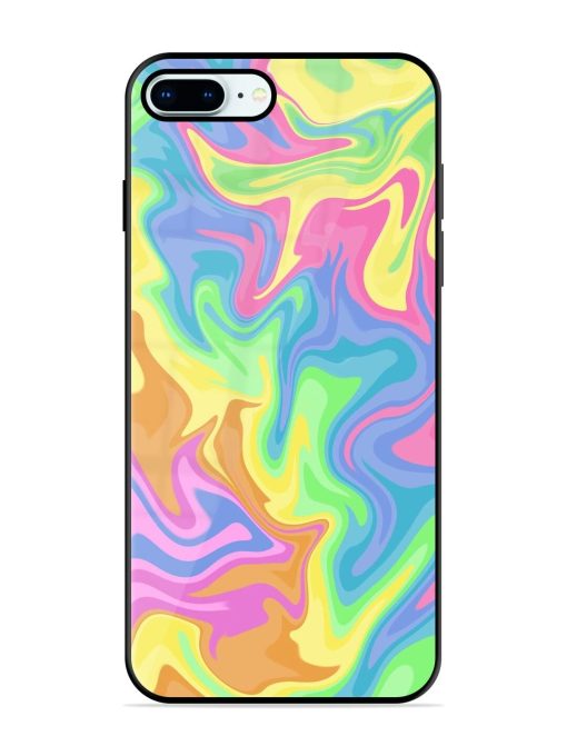 Whimsical Swirl Glossy Soft Edge Case for Apple Iphone 8 Plus Chachhi