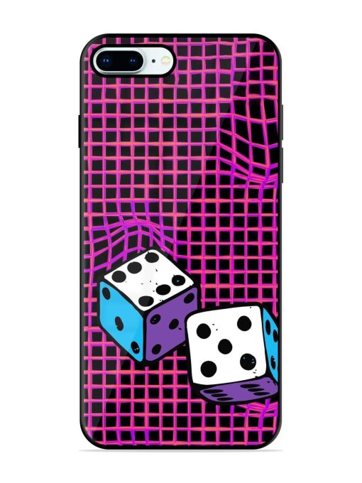 Glitched Dice Glossy Soft Edge Case for Apple Iphone 8 Plus Chachhi