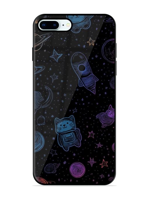 Cosmic Cat Chaos Glossy Soft Edge Case for Apple Iphone 8 Plus Chachhi