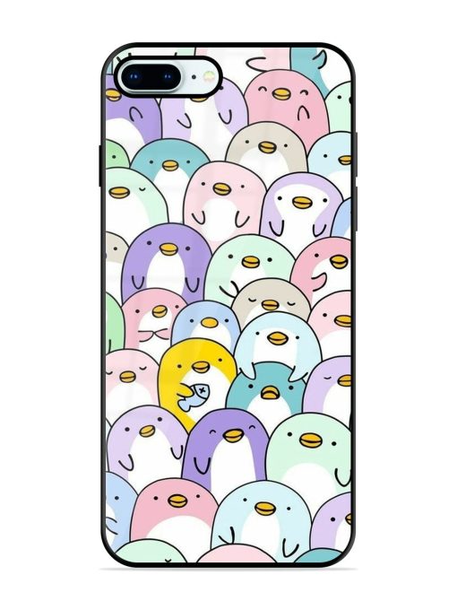 Penguin Party Glossy Soft Edge Case for Apple Iphone 8 Plus Chachhi