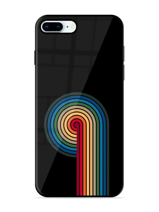 Rainbow Ripple Glossy Soft Edge Case for Apple Iphone 8 Plus Chachhi