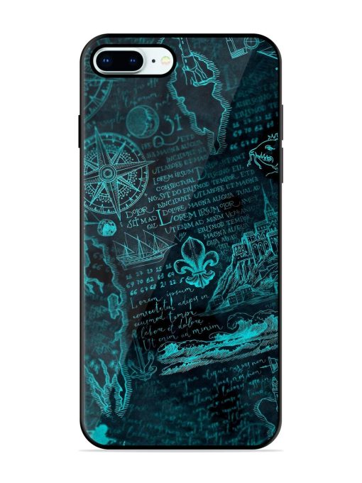 Nautical Notebook Glossy Soft Edge Case for Apple Iphone 8 Plus Chachhi