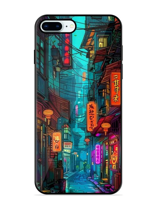 Neon Nightscape Glossy Soft Edge Case for Apple Iphone 8 Plus Chachhi