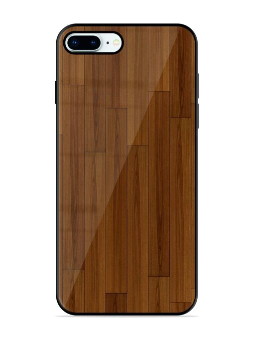 Warm Woodgrain Glossy Soft Edge Case for Apple Iphone 8 Plus Chachhi