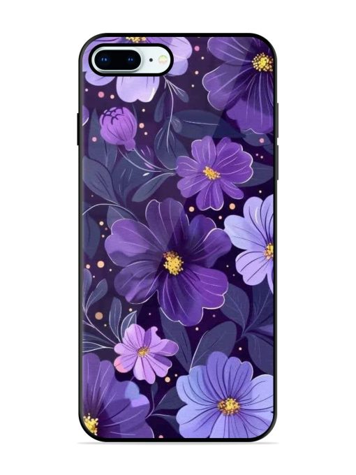 Purple Paradise Glossy Soft Edge Case for Apple Iphone 8 Plus Chachhi