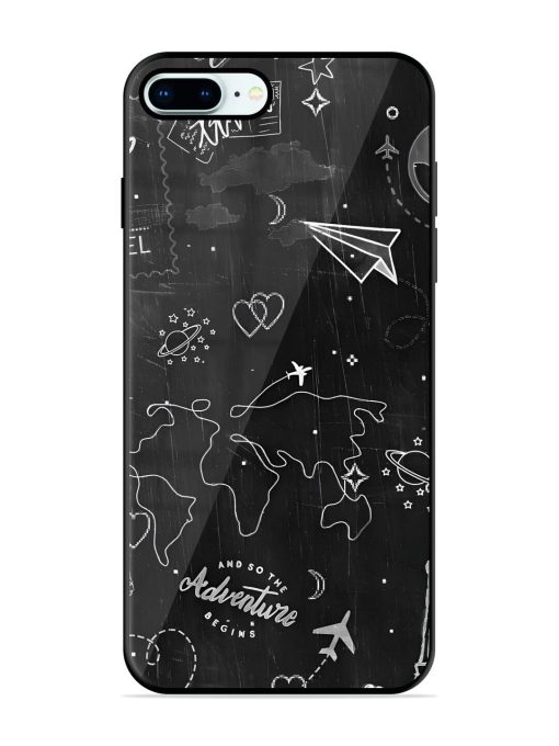 Wanderlust Sketchbook Glossy Soft Edge Case for Apple Iphone 8 Plus Chachhi