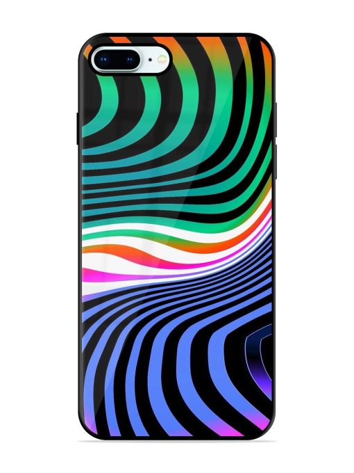 Psychedelic Waves Glossy Soft Edge Case for Apple Iphone 8 Plus Chachhi