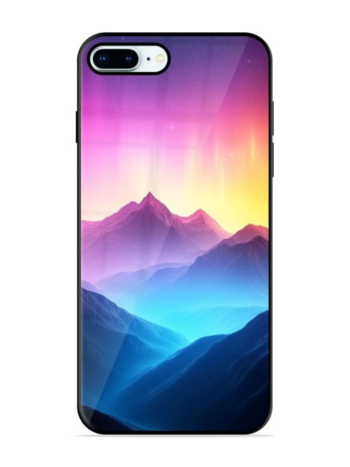 Cosmic Mountains Glossy Soft Edge Case for Apple Iphone 8 Plus Chachhi