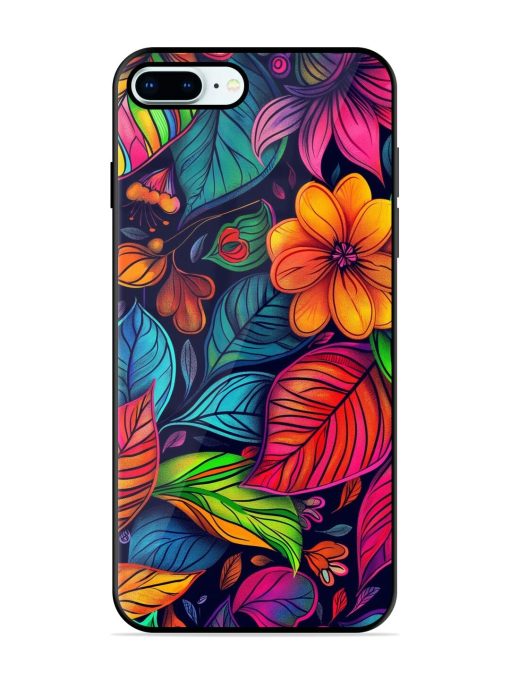 Rainbow Of Blooms Glossy Soft Edge Case for Apple Iphone 8 Plus Chachhi