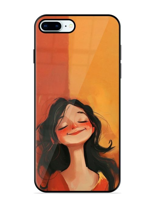 Neon Girl Glossy Soft Edge Case for Apple Iphone 8 Plus Chachhi