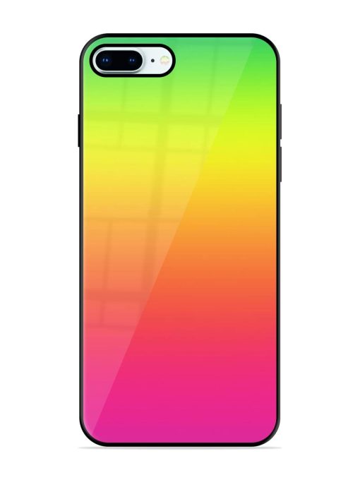 Rainbow Gradient Glossy Soft Edge Case for Apple Iphone 8 Plus Chachhi